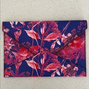 Floral Envelope Clutch in Pink and Blue
